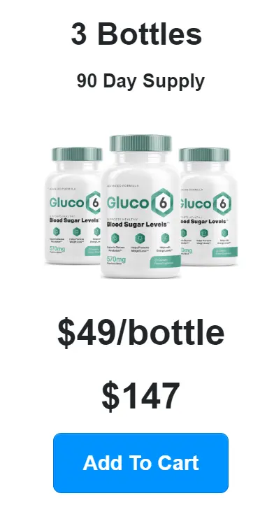 Gluco6-3-bottles-price just $59/Bottle Only!